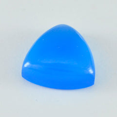 riyogems 1 pz cabochon di calcedonio blu 13x13 mm trilione forma a+ pietra preziosa di qualità