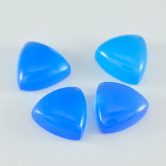 riyogems 1 шт. синий халцедон кабошон 9x9 мм форма триллиона милый качественный свободный драгоценный камень