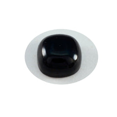 Riyogems 1 Stück schwarzer Onyx-Cabochon, 10 x 10 mm, Kissenform, hübscher Qualitätsstein