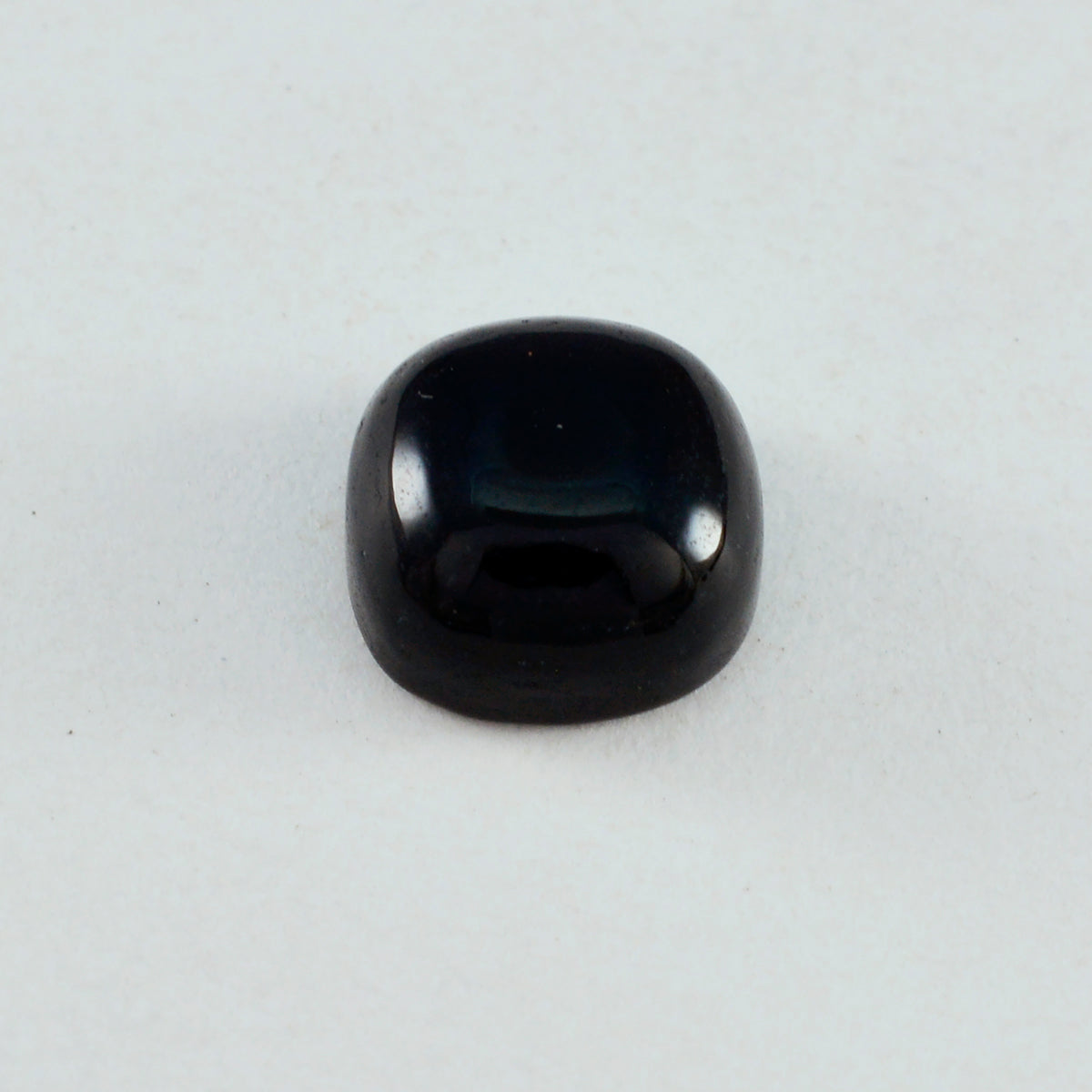 Riyogems 1 Stück schwarzer Onyx-Cabochon, 10 x 10 mm, Kissenform, hübscher Qualitätsstein