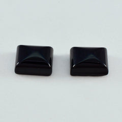 Riyogems 1 Stück schwarzer Onyx-Cabochon, 9 x 11 mm, achteckige Form, Edelstein von erstaunlicher Qualität