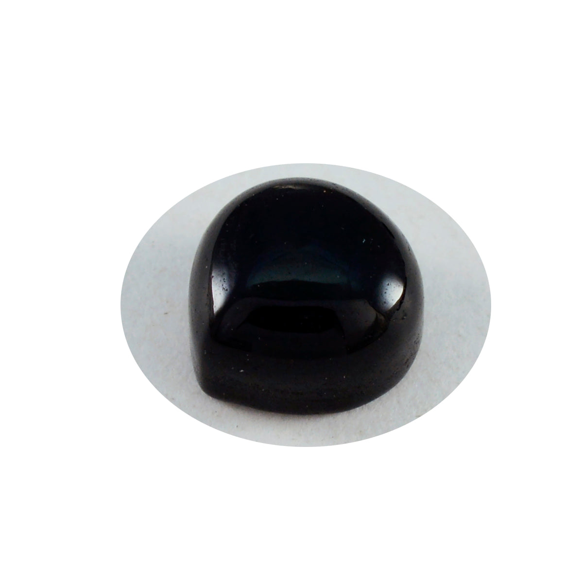 Riyogems 1 pieza cabujón de ónix negro 12x12mm forma de corazón Linda gema suelta de calidad