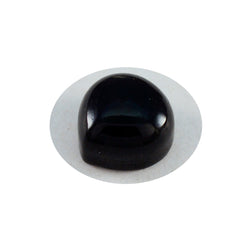 Riyogems 1 Stück schwarzer Onyx-Cabochon, 11 x 11 mm, herzförmiger Edelstein von erstaunlicher Qualität