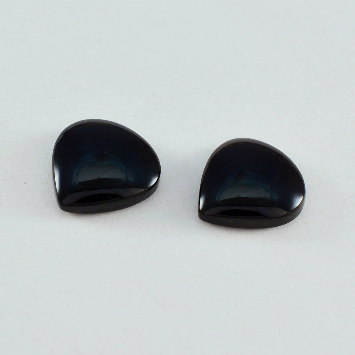 1 cabujón de ónix negro riyogems, 13x13 mm, forma de corazón, gemas sueltas de calidad