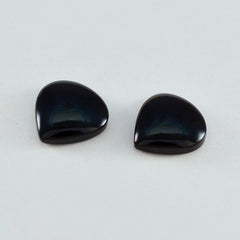 Riyogems 1PC Black Onyx Cabochon 13x13 mm Heart Shape A Quality Loose Gems