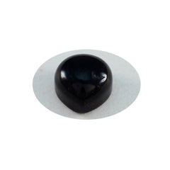 Riyogems 1pc cabochon onyx noir 9x9 mm en forme de coeur pierres précieuses de qualité impressionnante