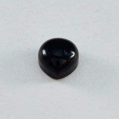 Riyogems 1 Stück schwarzer Onyx-Cabochon, 9 x 9 mm, Herzform, tolle Qualitätsedelsteine
