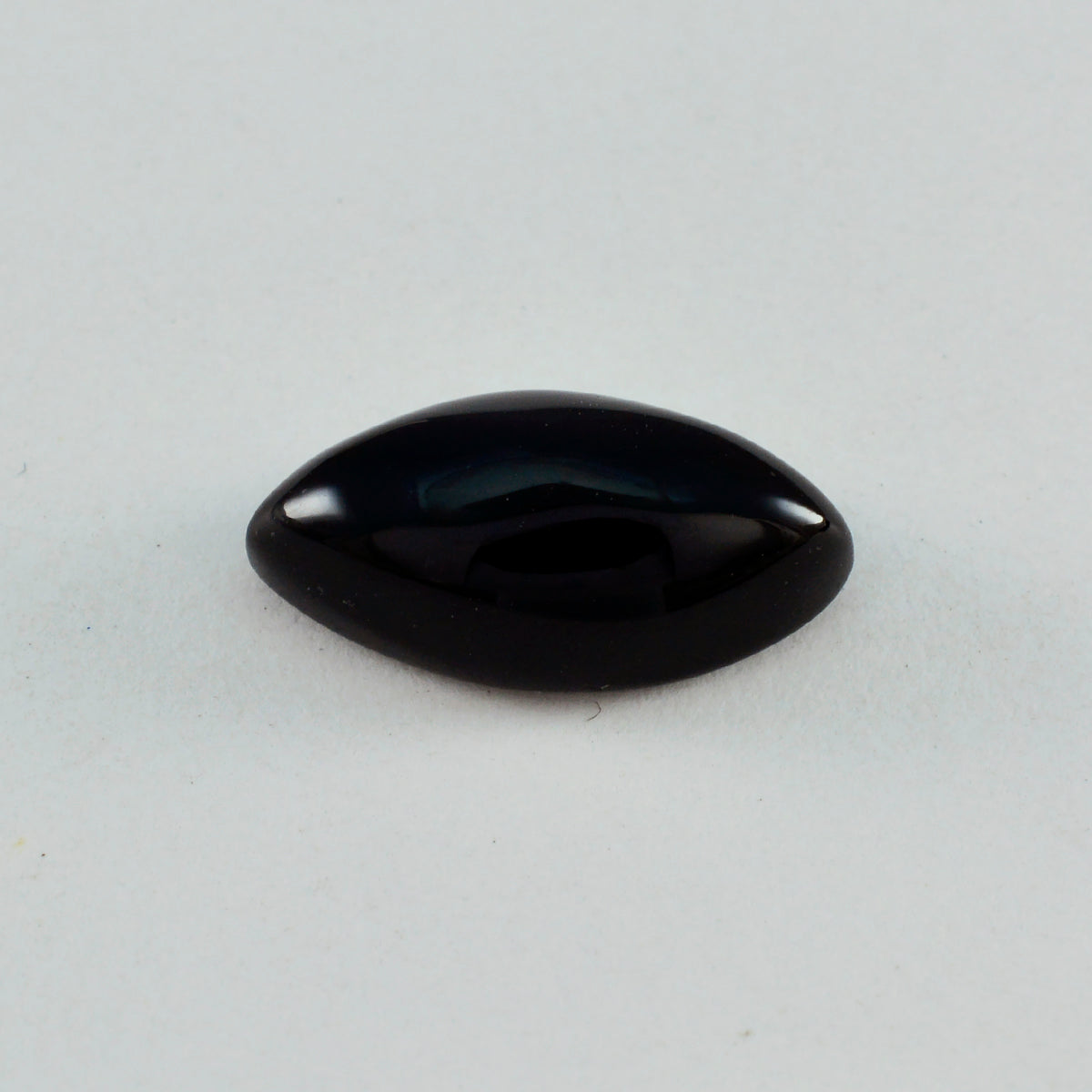 riyogems 1pc ブラック オニキス カボション 11x22 mm マーキス シェイプ かなり品質のルース宝石