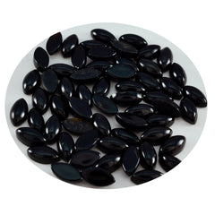 riyogems 1 st svart onyx cabochon 3x6 mm marquise form aaa kvalitet lös ädelsten
