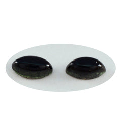 riyogems 1 st svart onyx cabochon 5x10 mm marquise form a+1 kvalitetsädelstenar