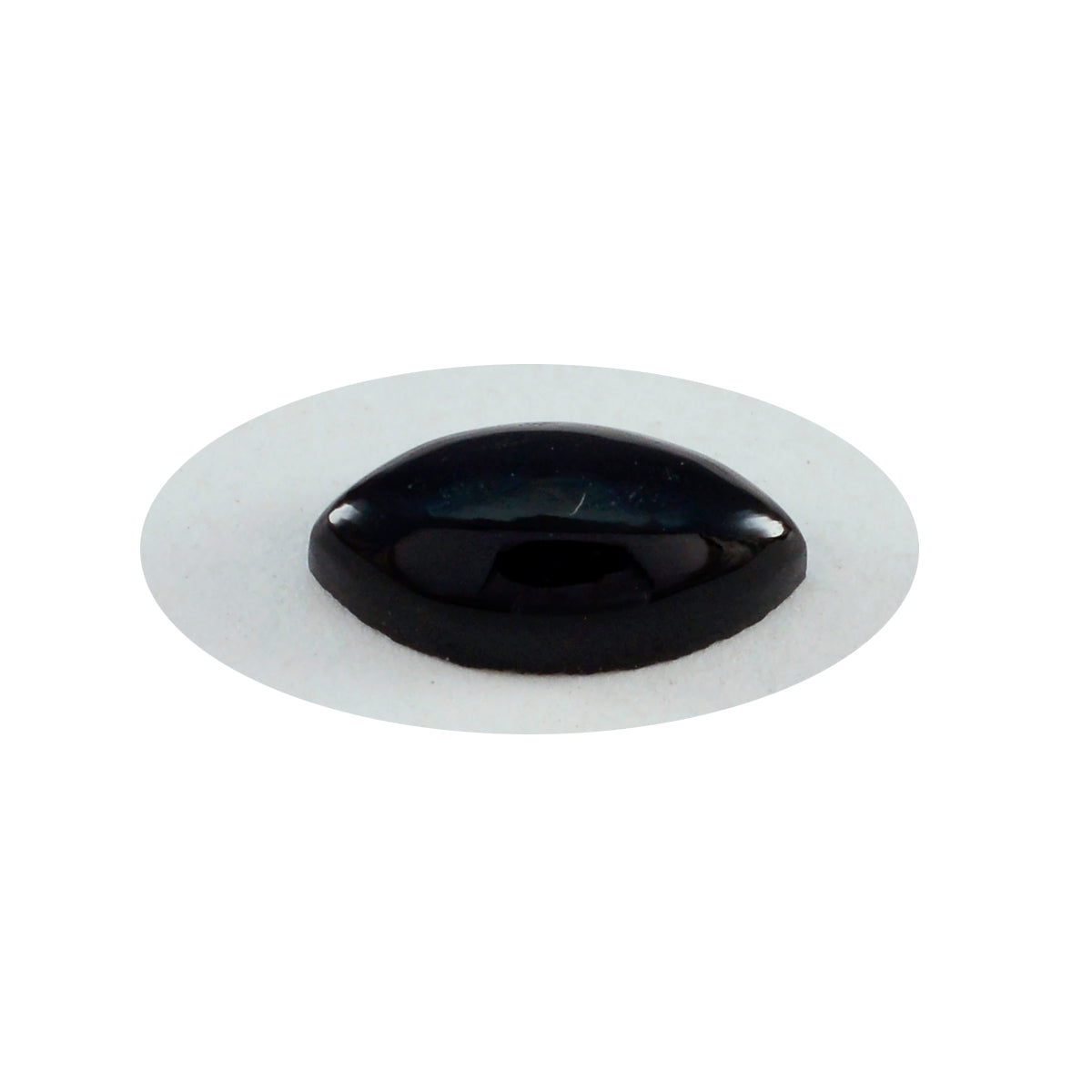 Riyogems 1PC zwarte onyx cabochon 8x16 mm marquise vorm mooie kwaliteit losse edelsteen