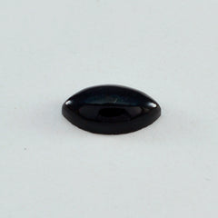 Riyogems 1PC Black Onyx Cabochon 8x16 mm Marquise Shape Nice Quality Loose Gem