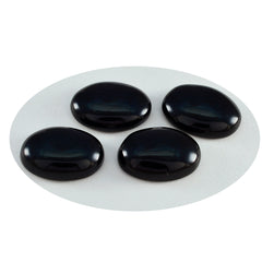 riyogems 1 cabochon d'onyx noir 12x16 mm forme ovale pierre précieuse de merveilleuse qualité