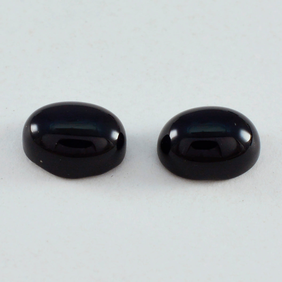 riyogems 1 шт. черный оникс кабошон 7x9 мм овальной формы, россыпь драгоценных камней удивительного качества