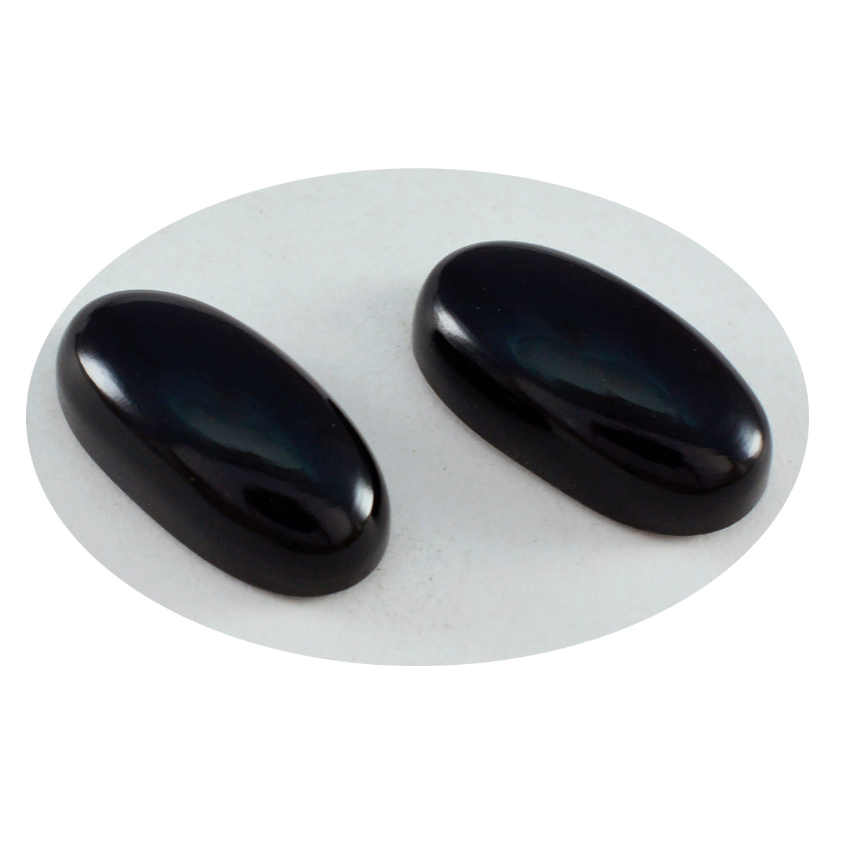 Riyogems 1PC Black Onyx Cabochon 9X18 mm Oval Shape great Quality Gem