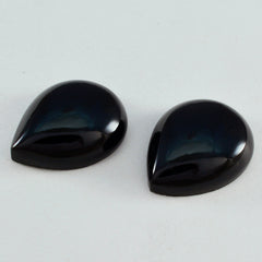 Riyogems 1PC Black Onyx Cabochon 10x14 mm Pear Shape A Quality Stone