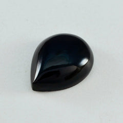 Riyogems 1PC Black Onyx Cabochon 12x16 mm Pear Shape AA Quality Gemstone