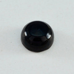 Riyogems 1pc cabochon onyx noir 11x11 mm forme ronde jolie pierre précieuse en vrac de qualité