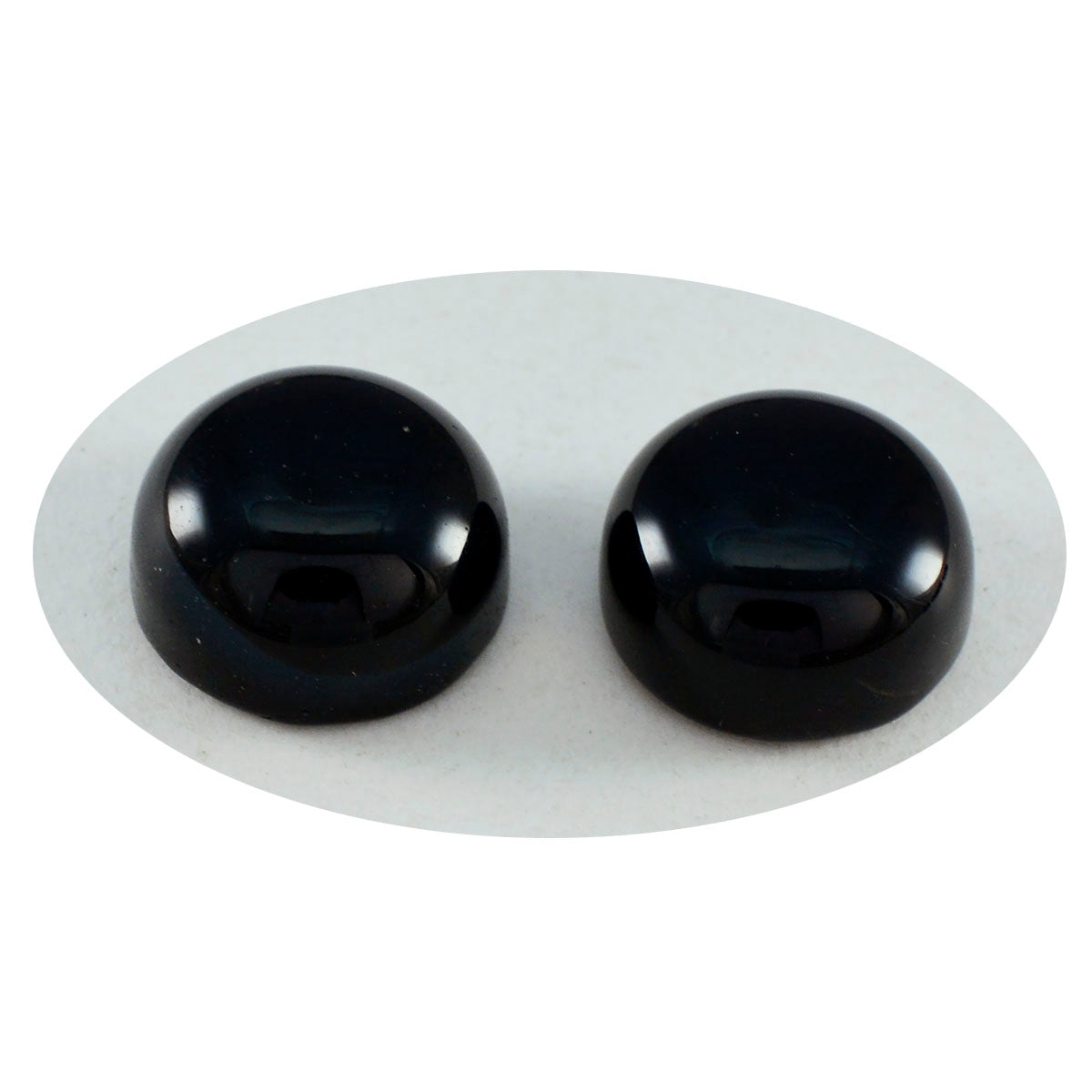 riyogems 1st svart onyx cabochon 12x12 mm rund form stilig kvalitet lösa ädelstenar