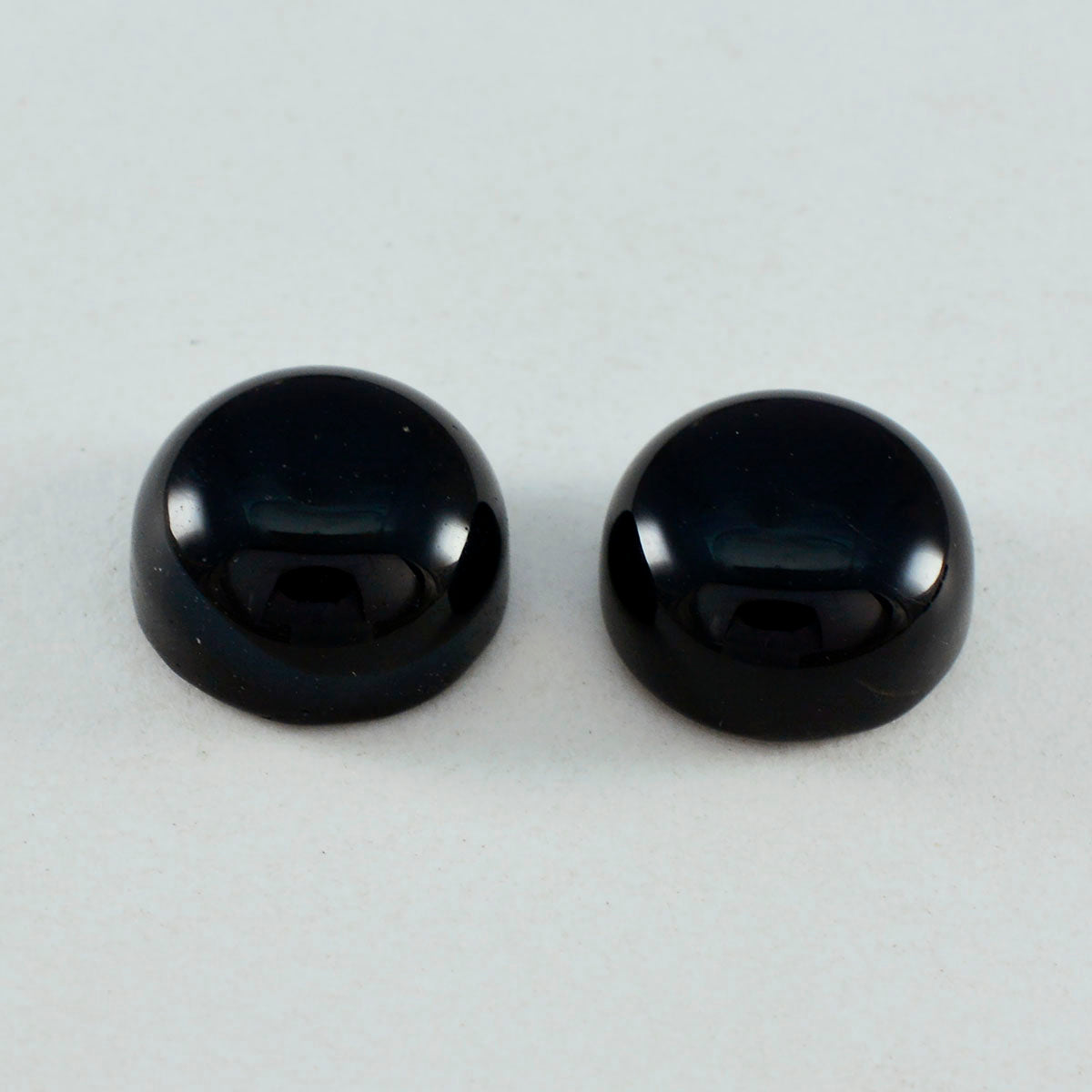Riyogems 1PC Black Onyx Cabochon 12X12 mm ronde vorm knappe kwaliteit losse edelstenen
