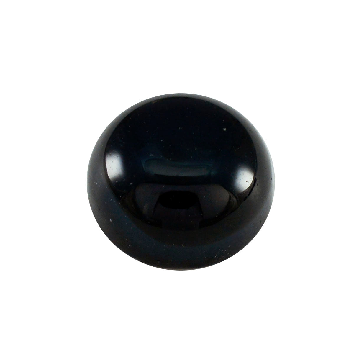 riyogems 1st svart onyx cabochon 13x13 mm rund form snygg kvalitets lös sten