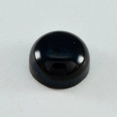 Riyogems 1 cabujón de ónix negro de 0.551 x 0.551 in, forma redonda, piedra preciosa suelta de buena calidad.