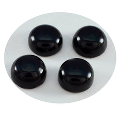 riyogems 1шт кабошон из черного оникса 14x14 мм круглой формы красивый качественный свободный драгоценный камень