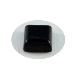 Riyogems 1 pieza cabujón de ónix negro 12x12mm forma cuadrada gemas de calidad dulce