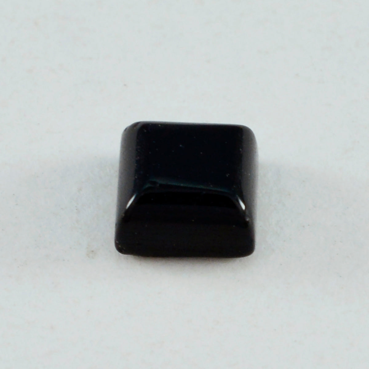Riyogems 1pc cabochon onyx noir 11x11 mm forme carrée gemme de merveilleuse qualité