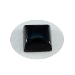 Riyogems 1 pieza cabujón de ónix negro 13x13mm forma cuadrada piedra de excelente calidad