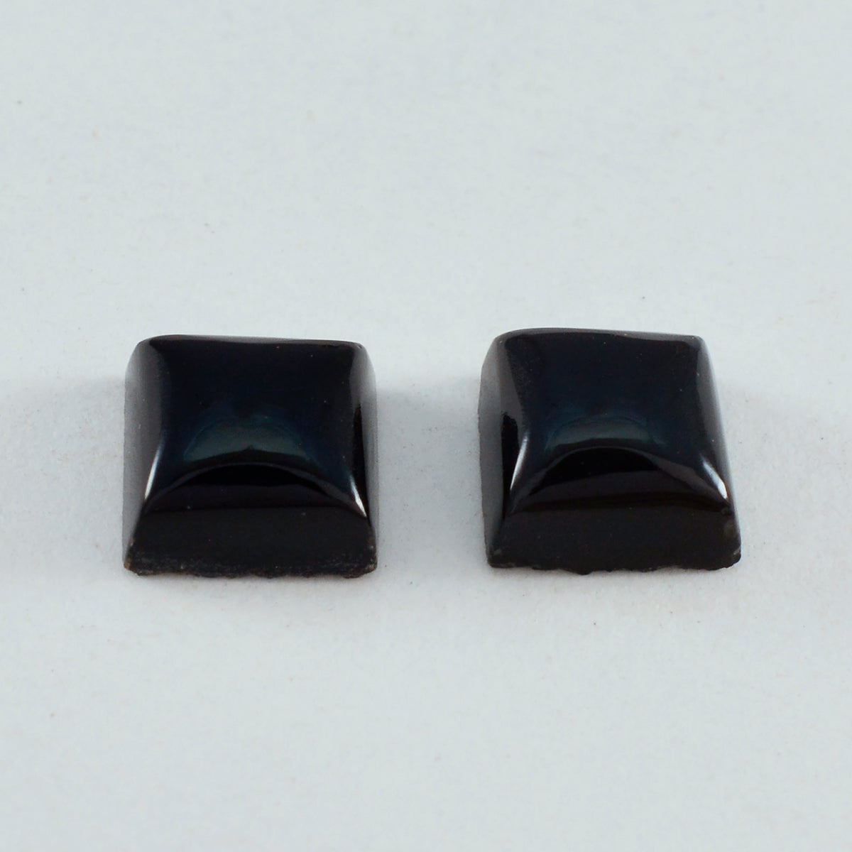 Riyogems 1 pieza cabujón de ónix negro 14x14 mm forma cuadrada piedra preciosa de calidad impresionante