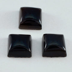 riyogems 1 pz cabochon di onice nero 14x14 mm di forma quadrata, pietra preziosa di straordinaria qualità