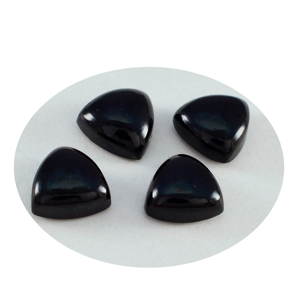 riyogems 1 st svart onyx cabochon 11x11 mm biljoner form a1 kvalitets lös pärla