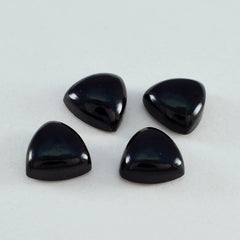 Riyogems 1pc cabochon onyx noir 11x11 mm forme trillion a1 qualité gemme en vrac