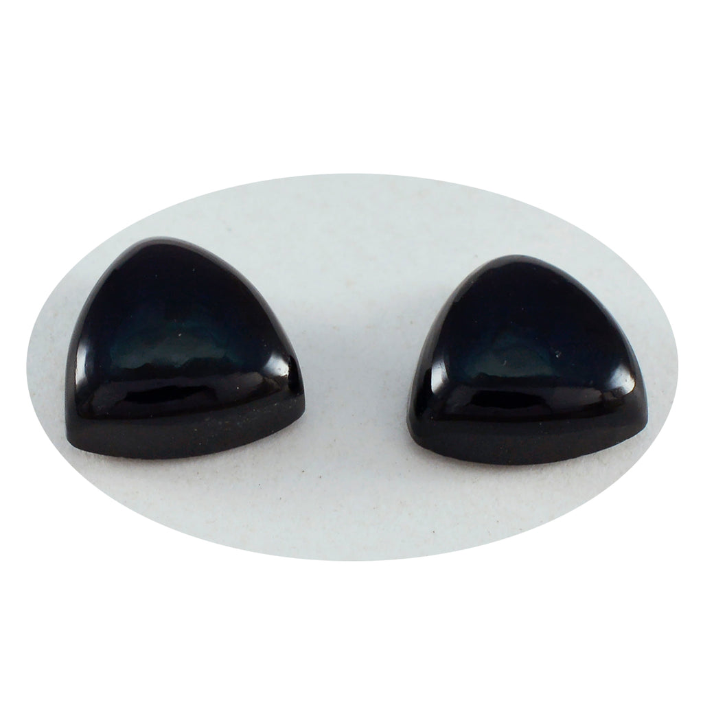 Riyogems 1PC zwarte onyx cabochon 13x13 mm biljoen vorm mooie kwaliteit losse steen