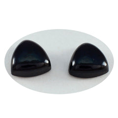 Riyogems 1PC Black Onyx Cabochon 13x13 mm Trillion Shape Nice Quality Loose Stone