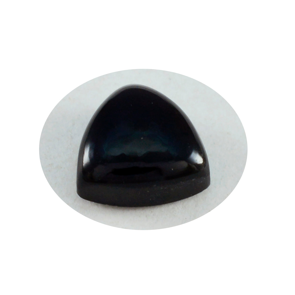 Riyogems 1 pieza cabujón de ónix negro 15x15mm forma de trillón gema de calidad atractiva