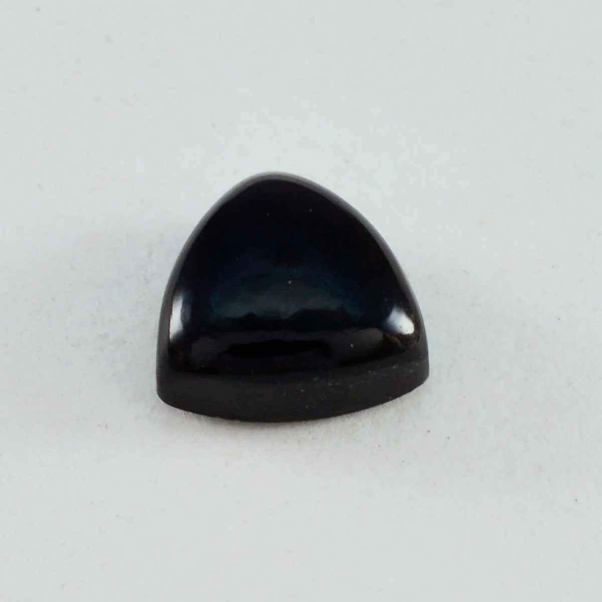 Riyogems 1 Stück schwarzer Onyx-Cabochon, 14 x 14 mm, Trillionenform, wunderschöner, hochwertiger, loser Edelstein