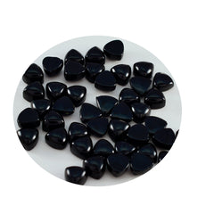 Riyogems 1 Stück schwarzer Onyx-Cabochon, 4 x 4 mm, Billionenform, erstaunliche Qualität, lose Edelsteine