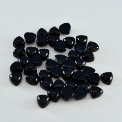Riyogems 1PC Black Onyx Cabochon 4x4 mm Trillion Shape amazing Quality Loose Gems