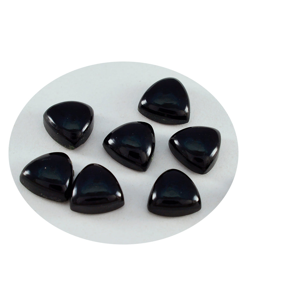 Riyogems 1PC zwarte onyx cabochon 6x6 mm biljoen vorm A kwaliteit losse edelsteen