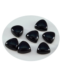 Riyogems 1 pieza cabujón de ónix negro 7x7 mm forma de trillón gema de calidad AA