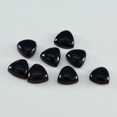 Riyogems 1PC Black Onyx Cabochon 6x6 mm Trillion Shape A Quality Loose Gemstone