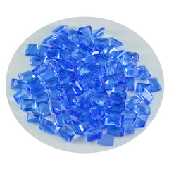 Riyogems 1pc saphir bleu cz facettes 3x5mm forme octogonale jolies pierres précieuses de qualité