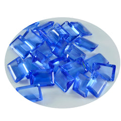 riyogems 1pc ブルー サファイア CZ ファセット 6x8 mm 八角形の見栄えの良い品質のルース宝石