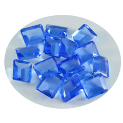Riyogems 1PC Blue Sapphire CZ Faceted 8x10 mm Octagon Shape pretty Quality Loose Stone