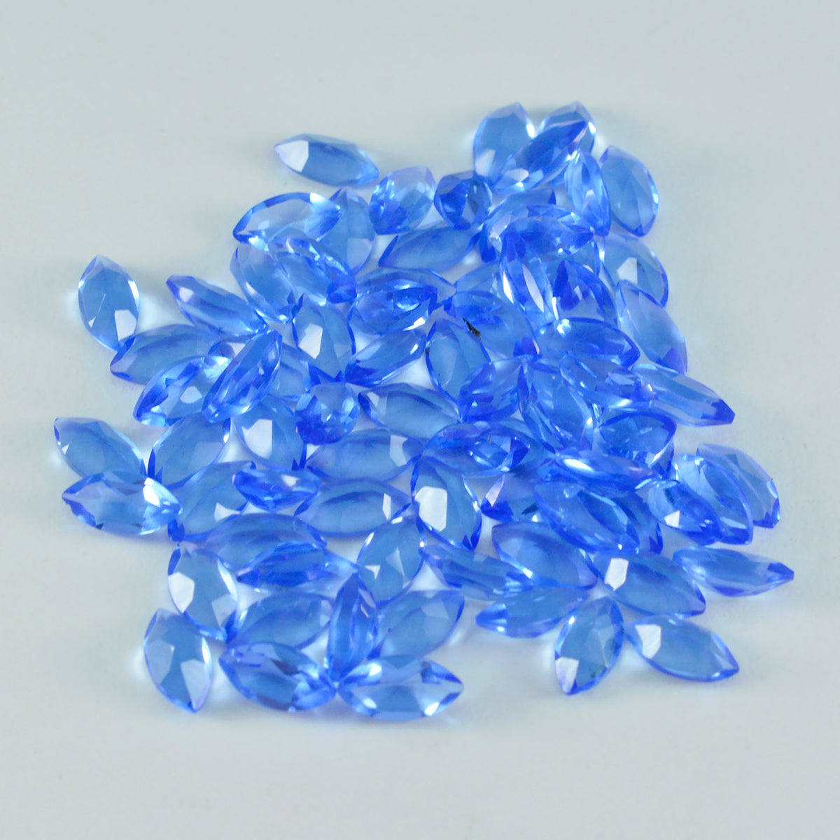 Riyogems 1PC Blue Sapphire CZ Faceted 2.5x5 mm Marquise Shape fantastic Quality Gemstone