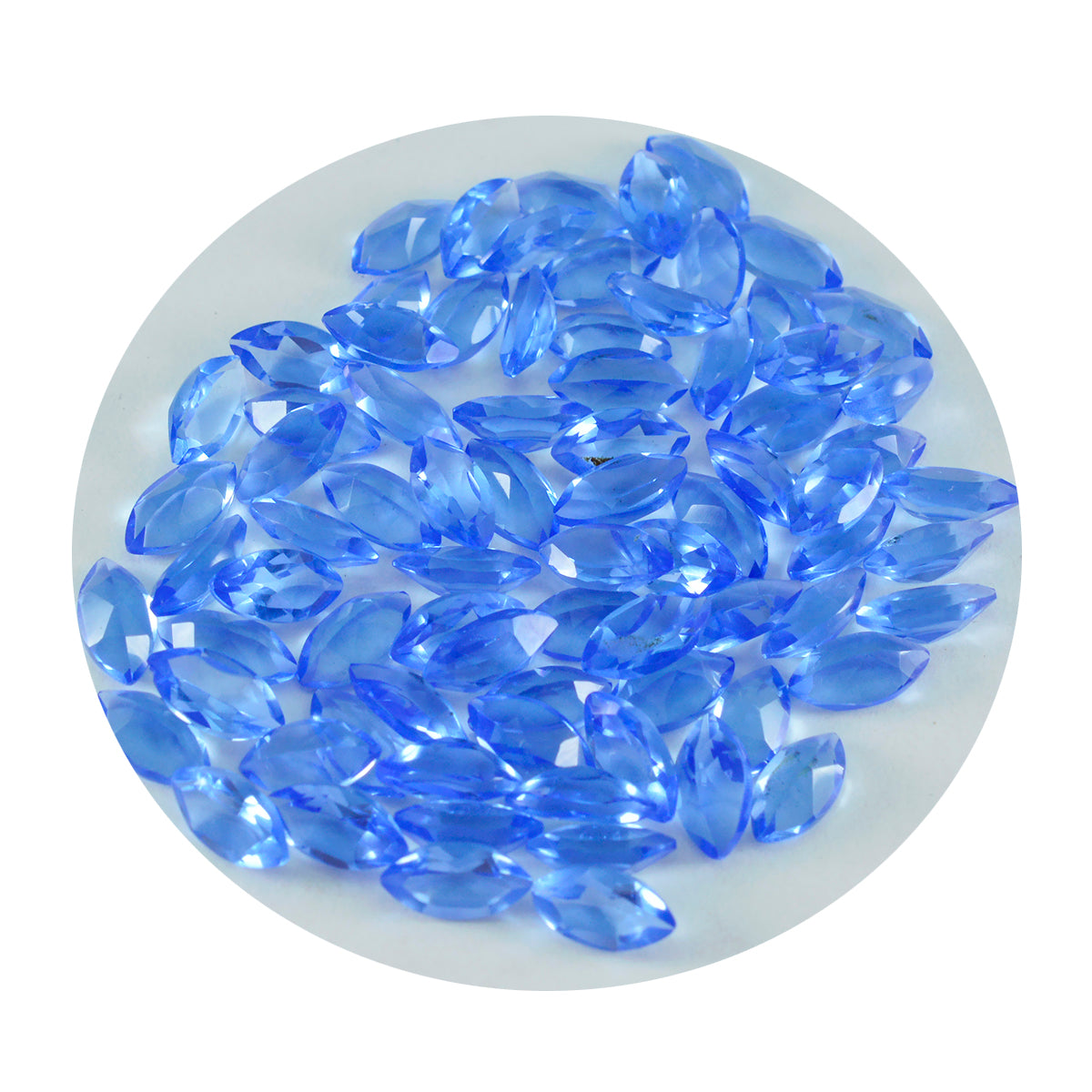 riyogems 1pc blue sappire cz faceted 2x4 mm marquise shape startling quality loose gem