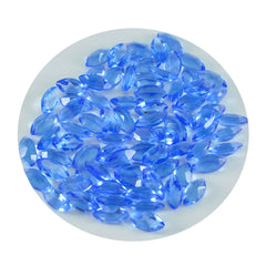 riyogems 1 st blå safir cz facetterad 2x4 mm markisform häpnadsväckande kvalitet lös pärla