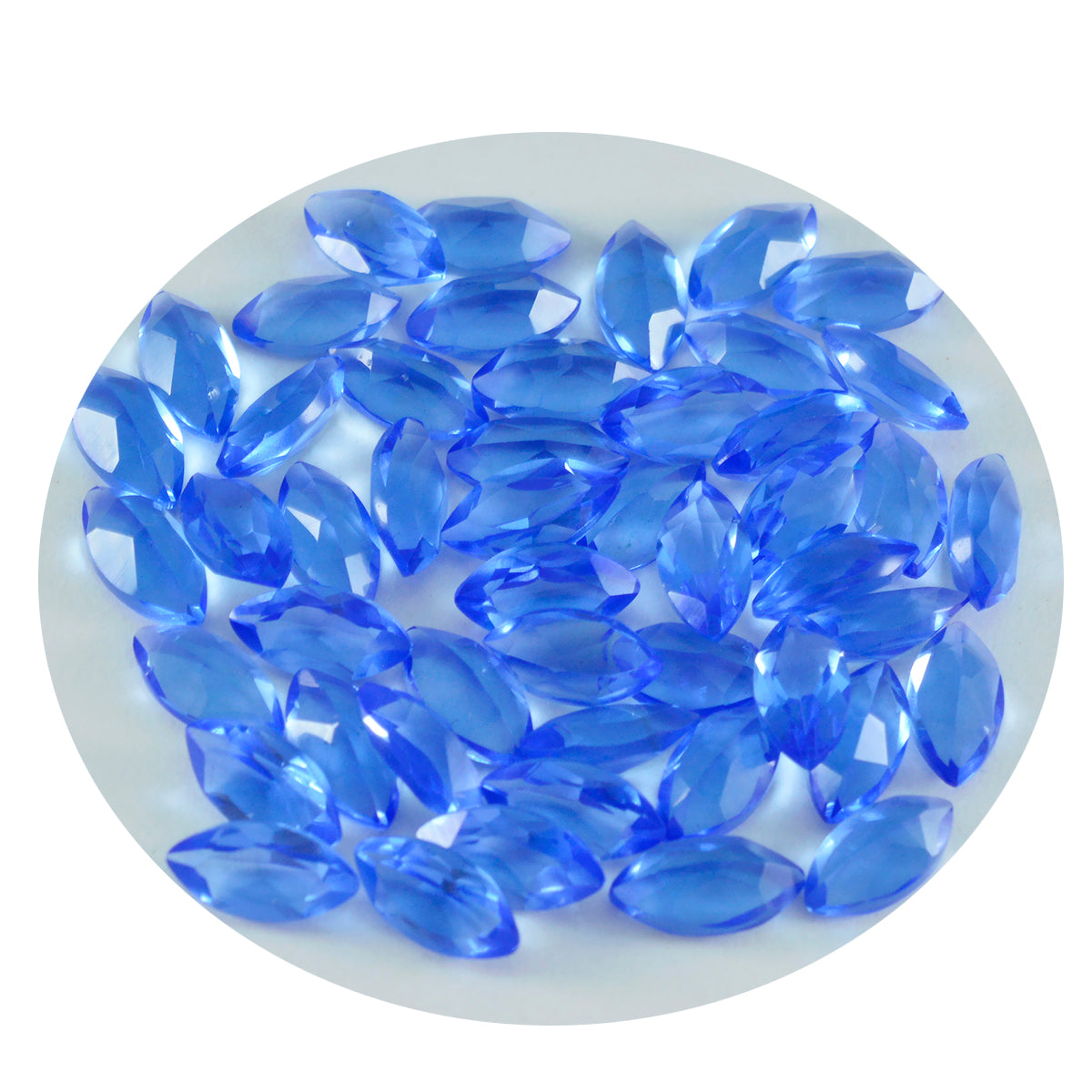 Riyogems 1PC Blue Sapphire CZ Faceted 3x6 mm Marquise Shape wonderful Quality Loose Gems